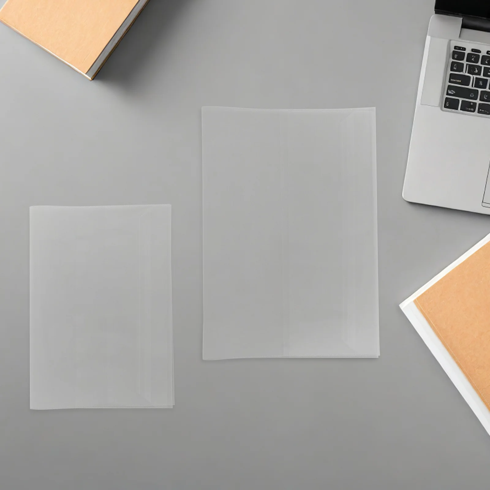 40Pcs Transparent Book Cover Clear Plastic Sleeve Waterproof Protector for Textbooks Notebooks Dustproof School Library