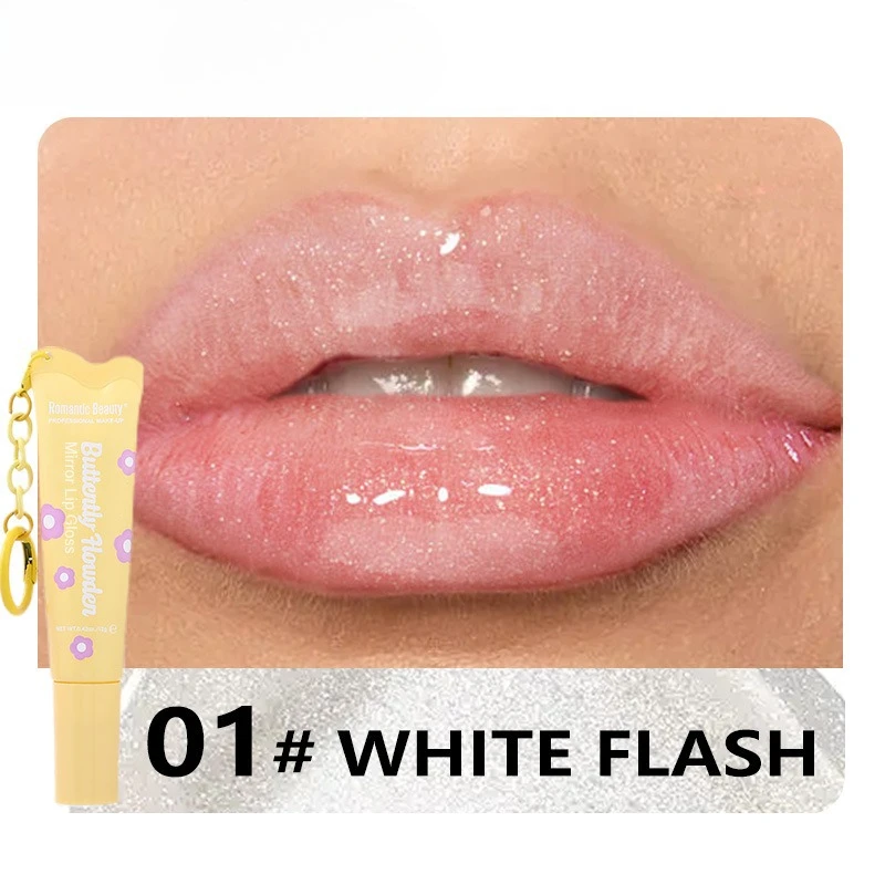 Feuchtigkeitsspendender Lipgloss mit Haken, getöntes Lippenöl, Spiegelschein-Finish, feuchtigkeitsspendender, nicht klebriger Wasser-Lichteffekt für den täglichen Gebrauch