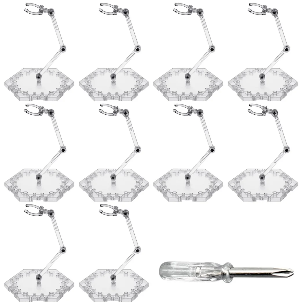 

10 шт./компл., держатель для экшн-фигурки, прозрачная подставка для модели, совместимая с HG 1/144, игрушечный робот-фигурка, держатель для HG 1/144, игрушка-робот