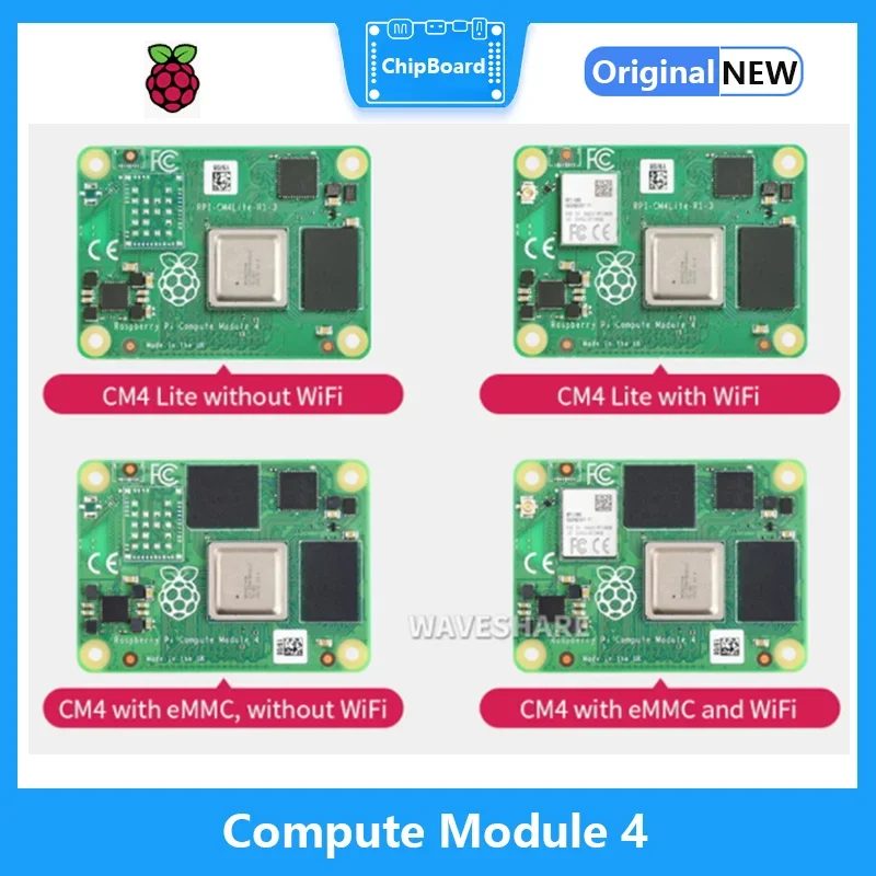 Módulo de computação raspberry pi cm4 4 com 1g/2g/4g/8g ram lite/8g/16g/32g emmc flash opcional suporte wifi/bluetooth cm4 cm3 placa