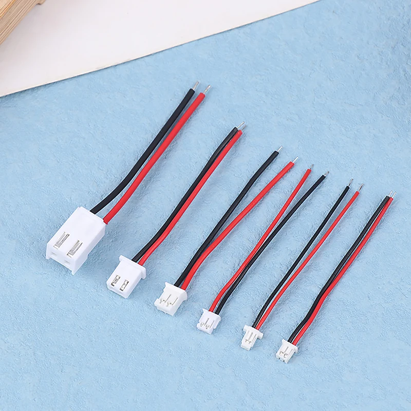 10Pcs Small Mini JST 1.0/1.25/1.5/2.0/2.554/3.96mm PH 2.0mm XH 2.54mm 2 Pin Male Female Plug Jack Connector Cable Wire