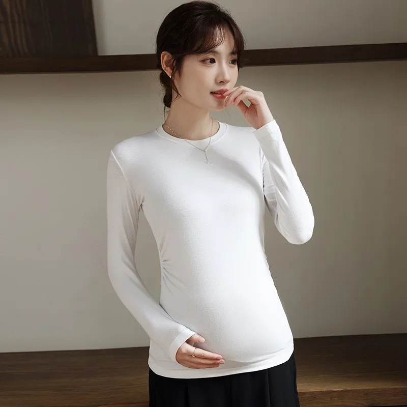 Long Sleeves Maternity Tops Autumn Winter Shirt Soft Maternity Clothes Pregnant Clothes Maternity T Shirt