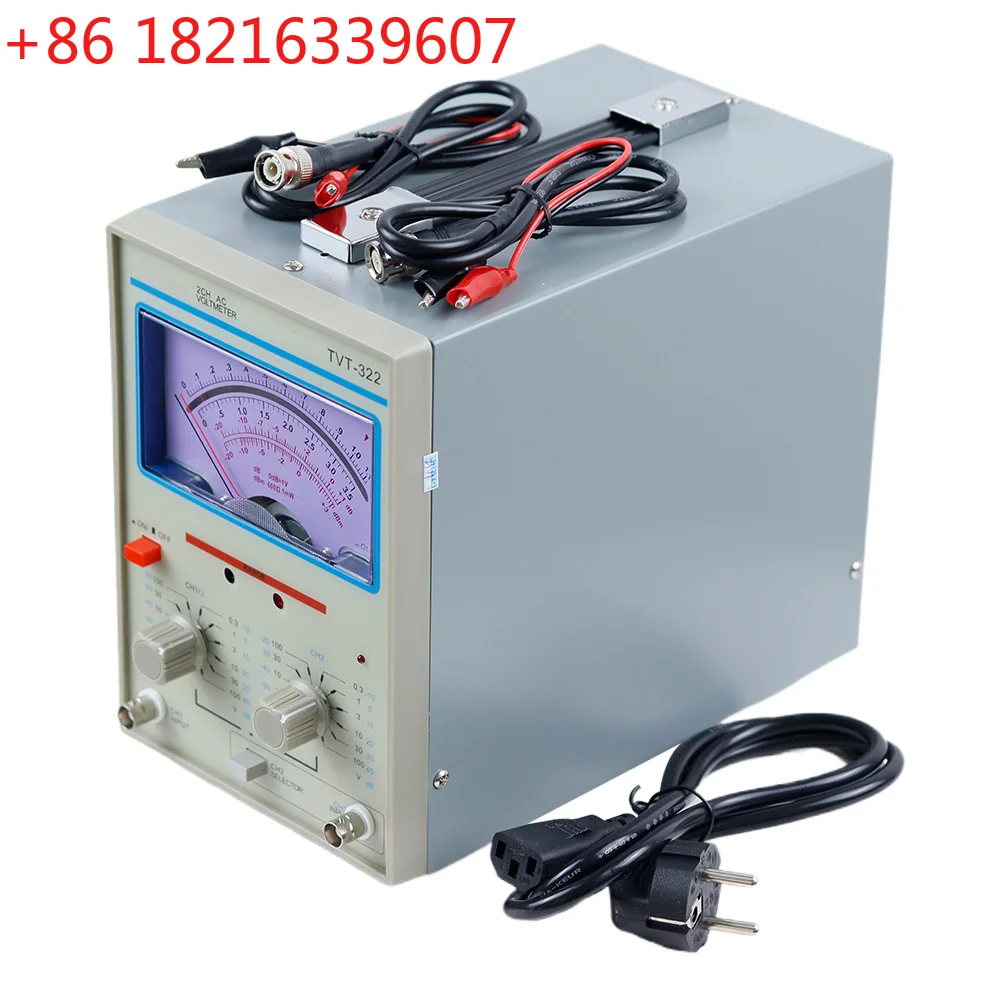 YAO TVT-322 Dual Channel Milivoltmeter Double Needle Millivoltmeter New Design High Quality Pointer Voltage Measuring Instrument
