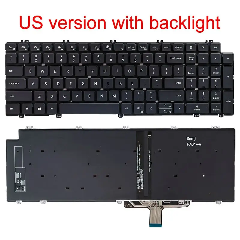 Nowa amerykańska klawiatura do DELL Latitude 5520 5521 5530 5531 Precision 3560 3561 P104F 3570 3571 3580 angielski laptop — zdjęcie produktu 4