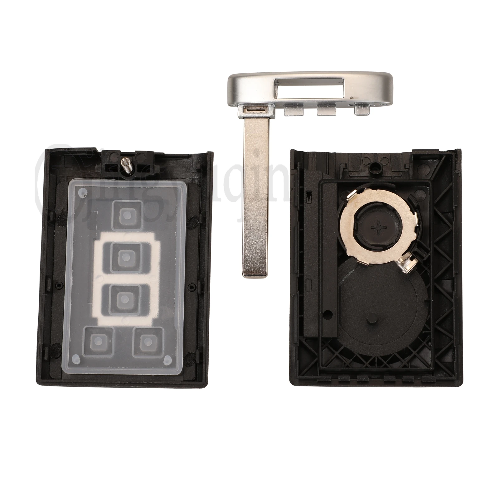 Jingyuqin Cangkang Kunci Mobil Remote untuk Cadillac SRX CTS XTS DTS 2010 2011 2012 2013 2014 Fob dengan Pengganti Pisau 5 Tombol