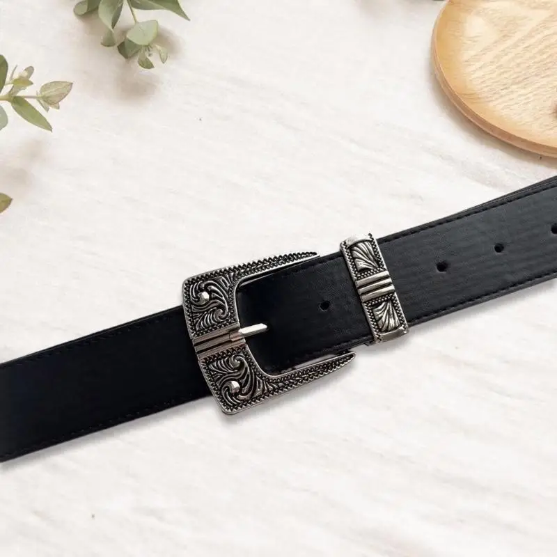 حزام جلدي عصري للسيدات A52E، حزام خصر جلدي متعدد الاستخدامات، حزام نسائي حديث