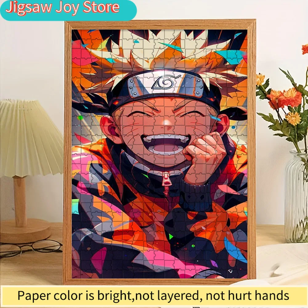 

Naruto Uzumaki Smiling Portrait Paper Puzzle, Anime Character Colorful Geometric Design Paper Jigsaw Puzzle, Creative Paper Puzz
