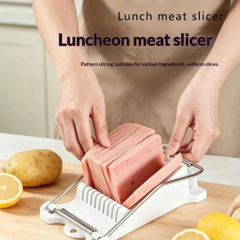 Washable Luncheon Meat Slicer Multifunctional Food Cutter for Ham Soft Cheese Fruit Home Kitchen Cooking