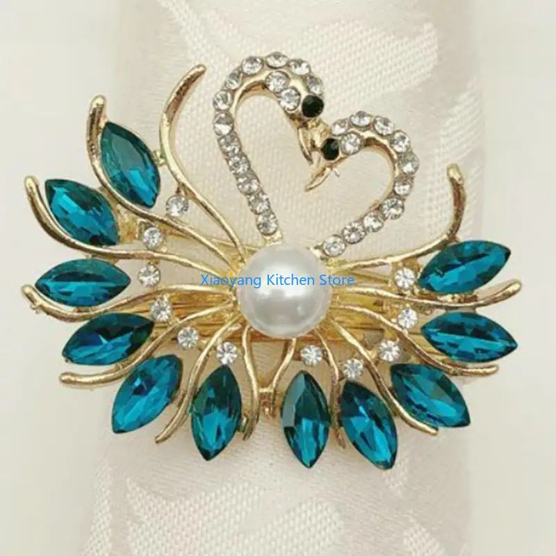 69hc-6pcs-napkin-rings-holder-buckle-com-blue-rhinestones-gift's-gift-for-wedding-banquet-holiday