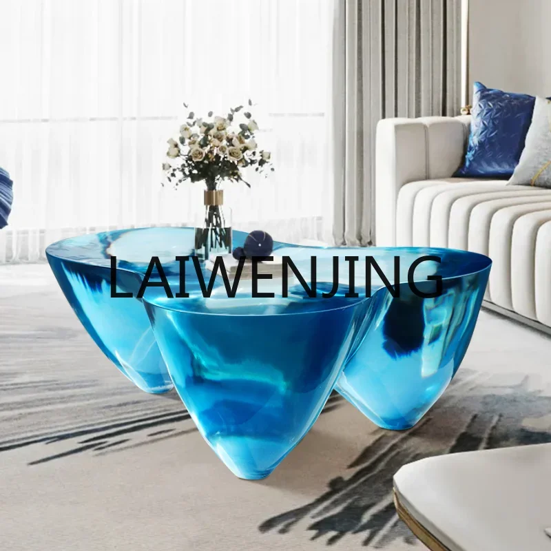 Light Luxury Modern Living Room Home Creative Coffee Table Living Room Table Transparent Acrylic Side Table