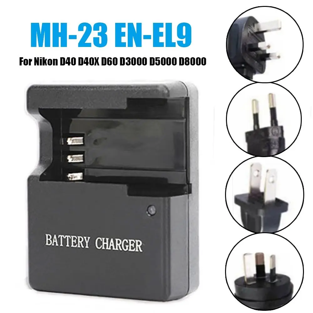 EN-EL9 EN-EL9a MH23 MH-23 Camera Battery Charger For Nikon D40 D40X D60 D3000 D5000 D8000