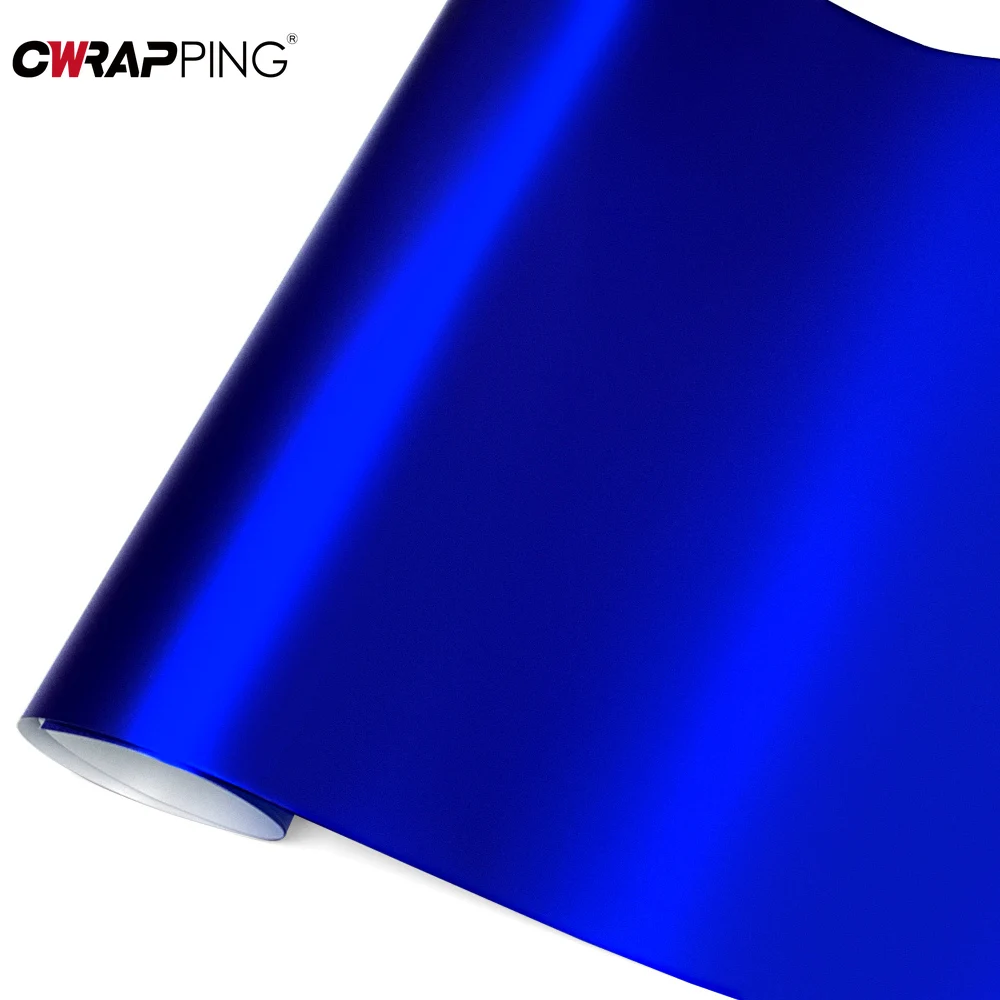 Deep Blue Metallic Supplies Car Body Films Motorcycle Stickers Matte Navy Blue Exterior Car Vinyl Wrap Vehicle Decoration Decals