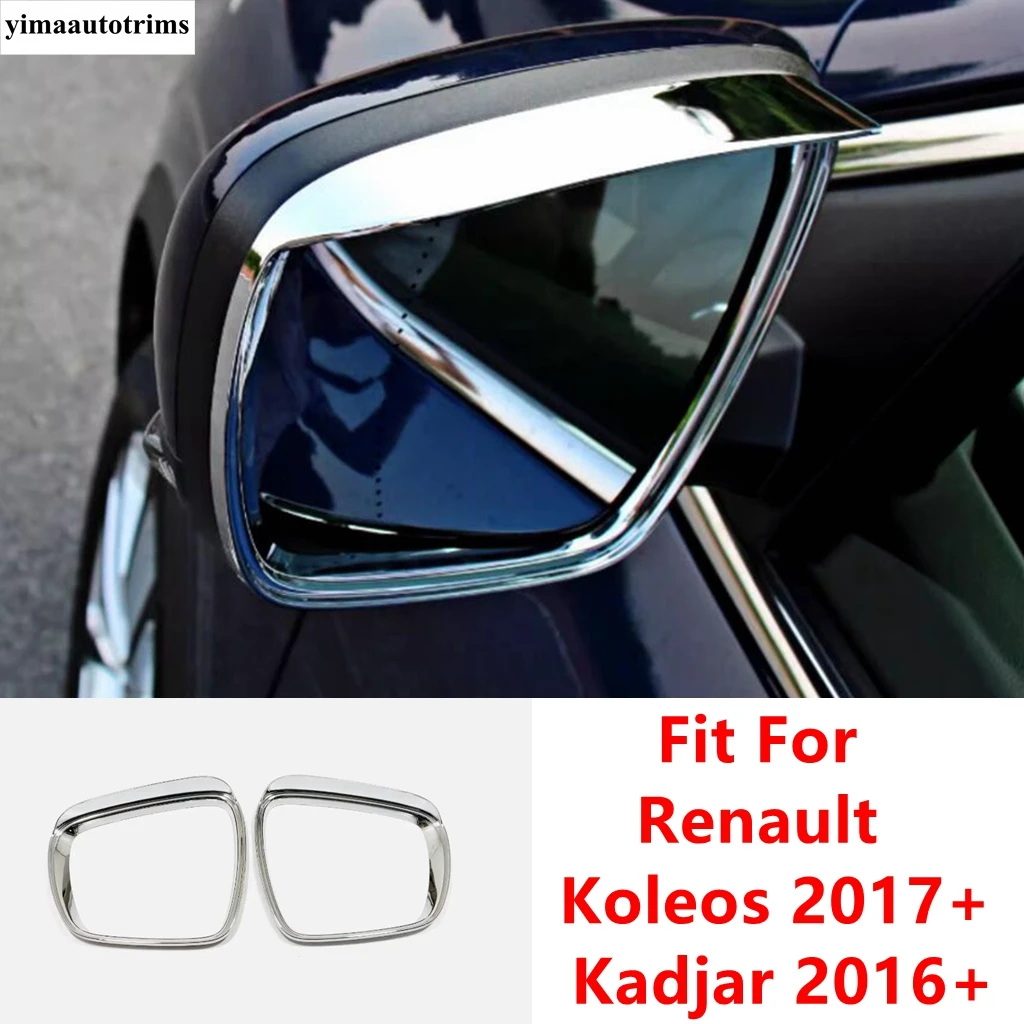 

Rearview Side Mirror Rainproof Rain Eyebrow Cover Trim ABS Chrome Accessories For Renault Koleos 2017 - 2024 /Kadjar 2016 - 2024