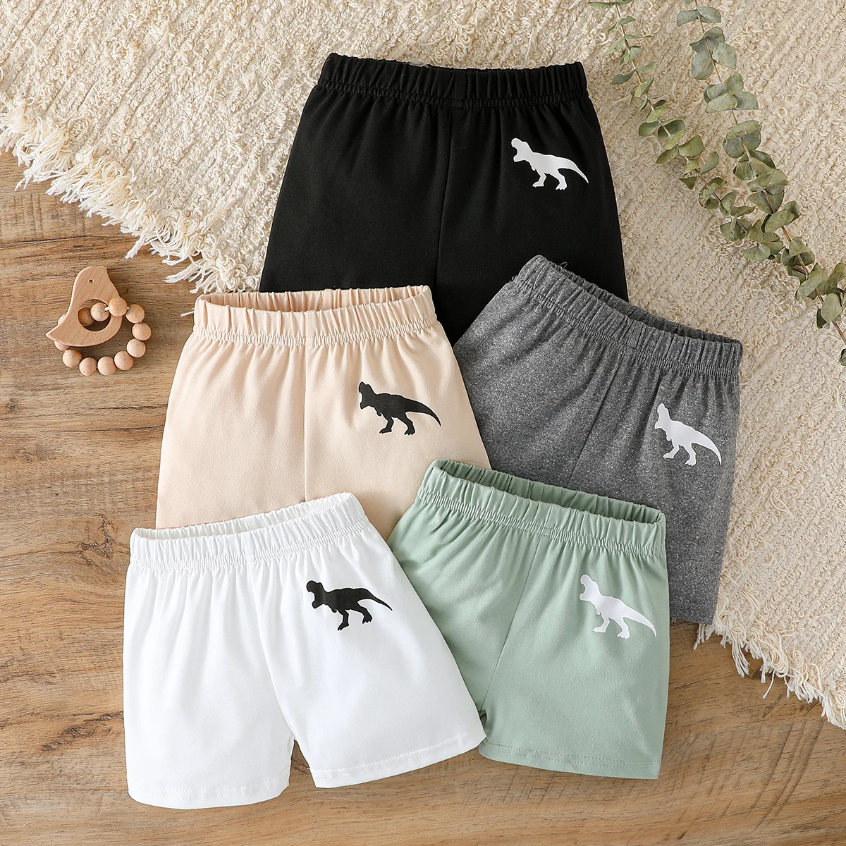5Pcs Baby Boys Summer Simple Beach Pants For Leisure Vacation For 1-3Y Casual Wear Clothes