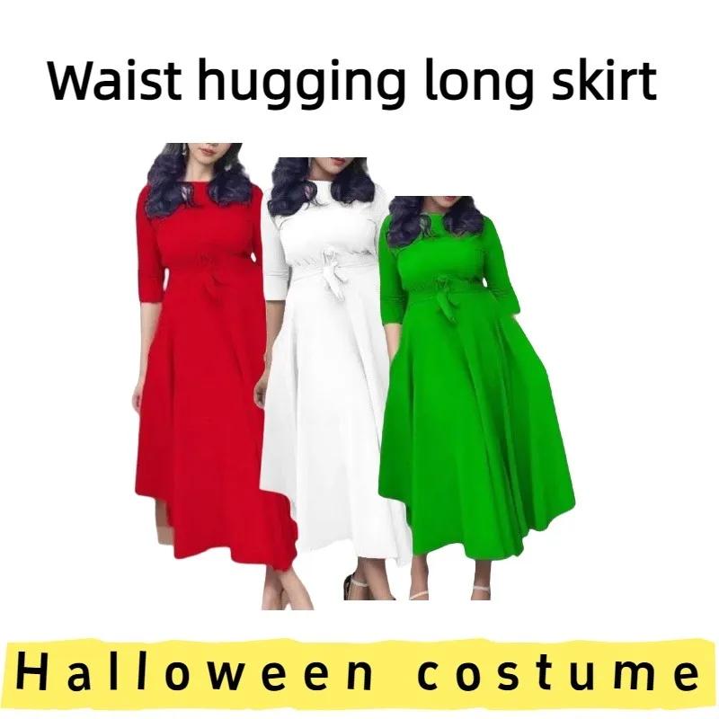 

Women's Elegant Waist Cinched Maxi Dress for Daily Wear Casual Outings Evening Parties Formal Events and Special Occasions