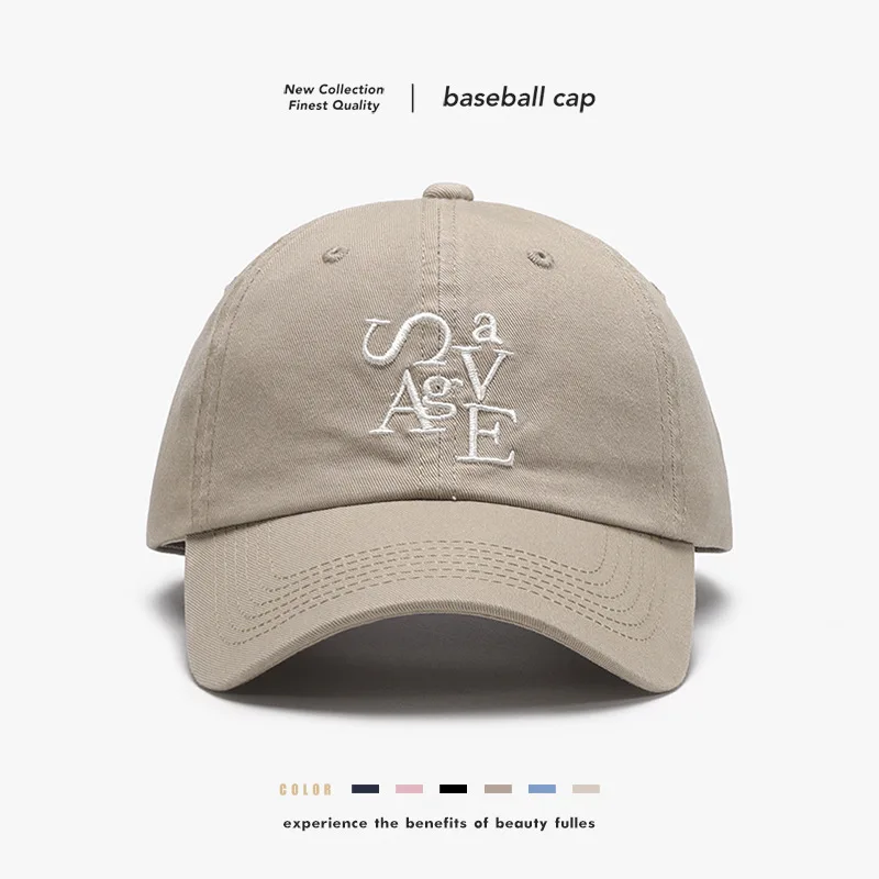 

Весенняя новая женская бейсболка с мягким верхом и вышивкой букв, студенческая уличная солнцезащитная кепка, дышащая универсальная мужская фуражка