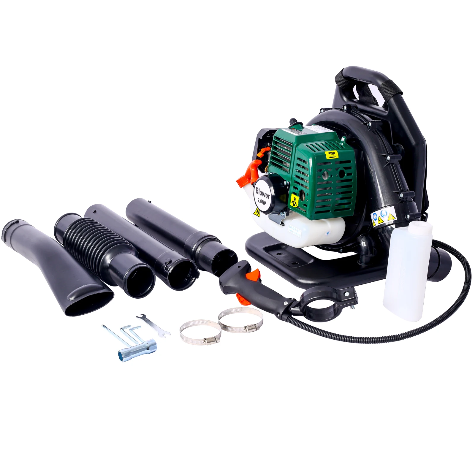 52CC 2-Cycle Gas Backpack Leaf Blower with Extention Tube,green High Quality Blowers Are Used for Leaf Blowing and Snow Clearing