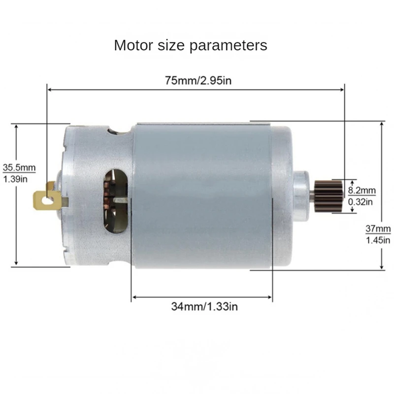 Электродвигатель с щеткой RS550 21 в, 14 зубьев, подходит для беспроводной фотопилы 4, 6 дюймов, аксессуары для электроинструментов