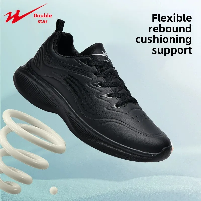 

Кожаная водонепроницаемая спортивная обувь для мужчин. Универсальные повседневные противоскользящие легкие кроссовки для повседневного ношения и тренировок.