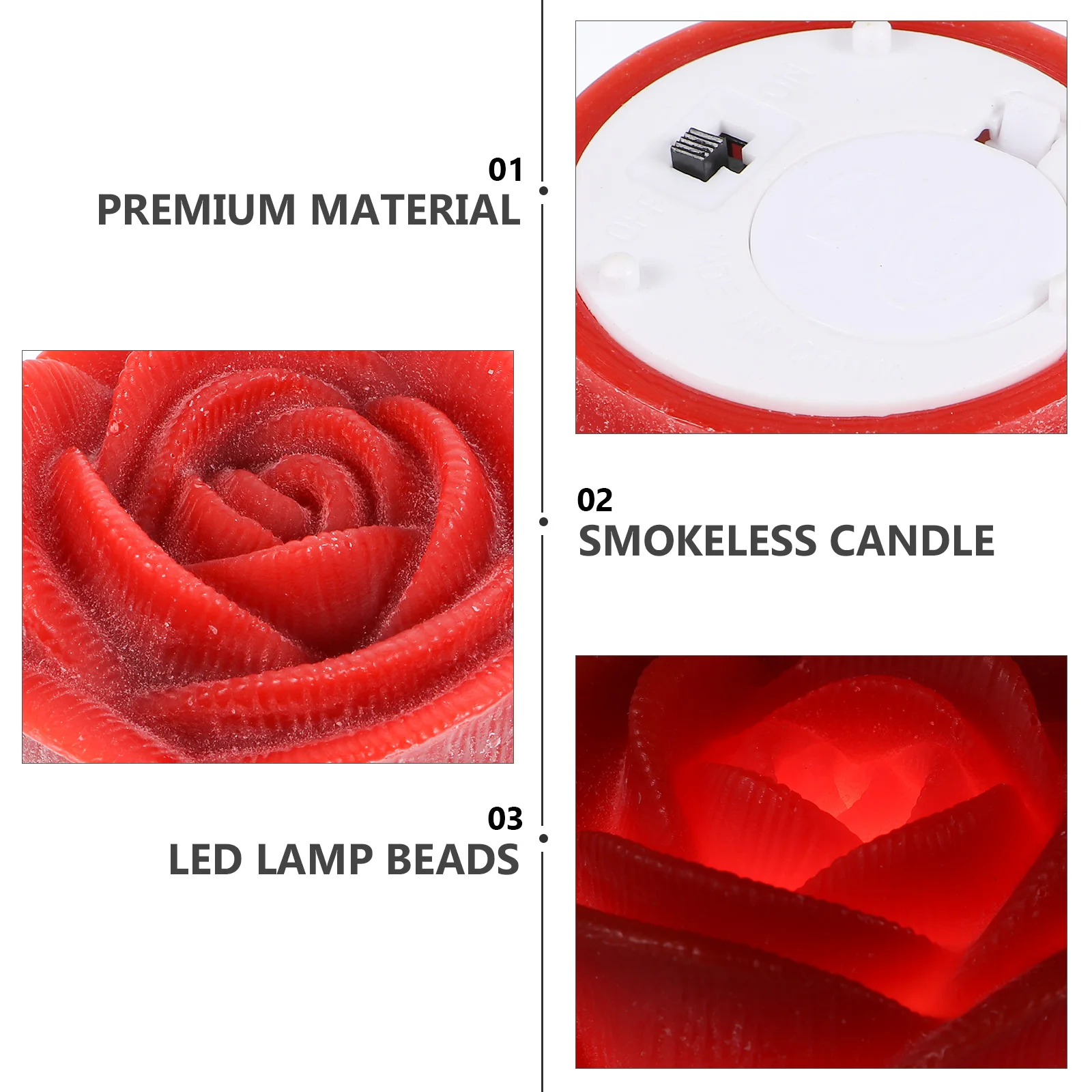 

Festival Decorative Lights LED Rose Lamp Flame-Less Smokeless Design for Safe Indoor Outdoor Celebration Ambience