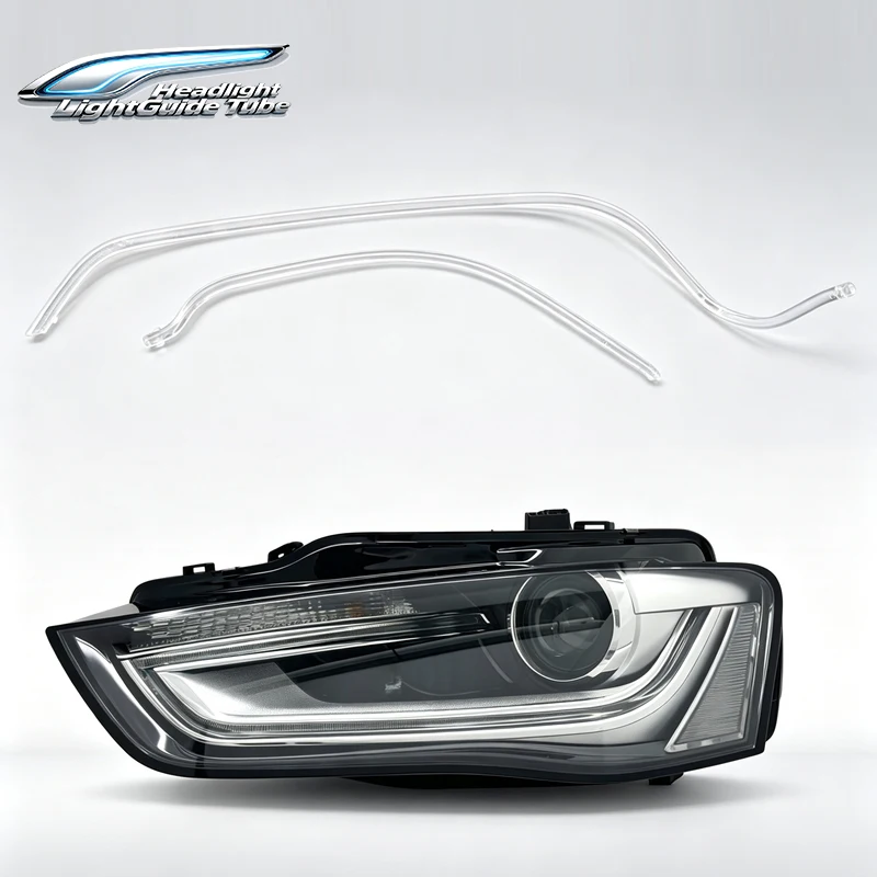 Headlight DRL Tube Light Guide Tube Daytime Running Light Strip Fit Audi A4 B8PA 2012-2016 Car Head Lamp Light Guide