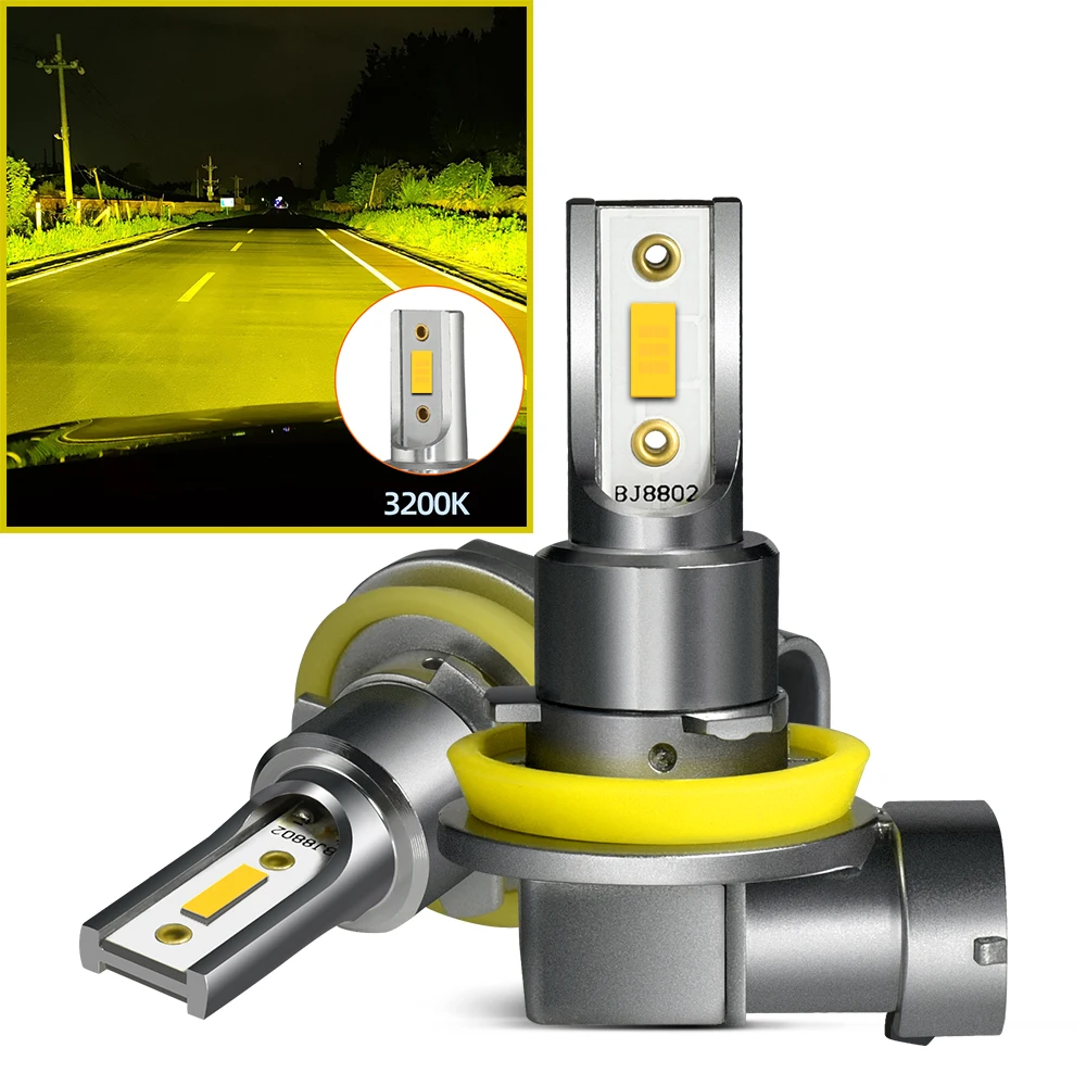 

P2MAX 3570 Chips LED Fog Lights Bulbs H11 H8 H9 H16 Plug and Play Amber Golden White Blue Lighting Option 24W 2PCS for 12V Car