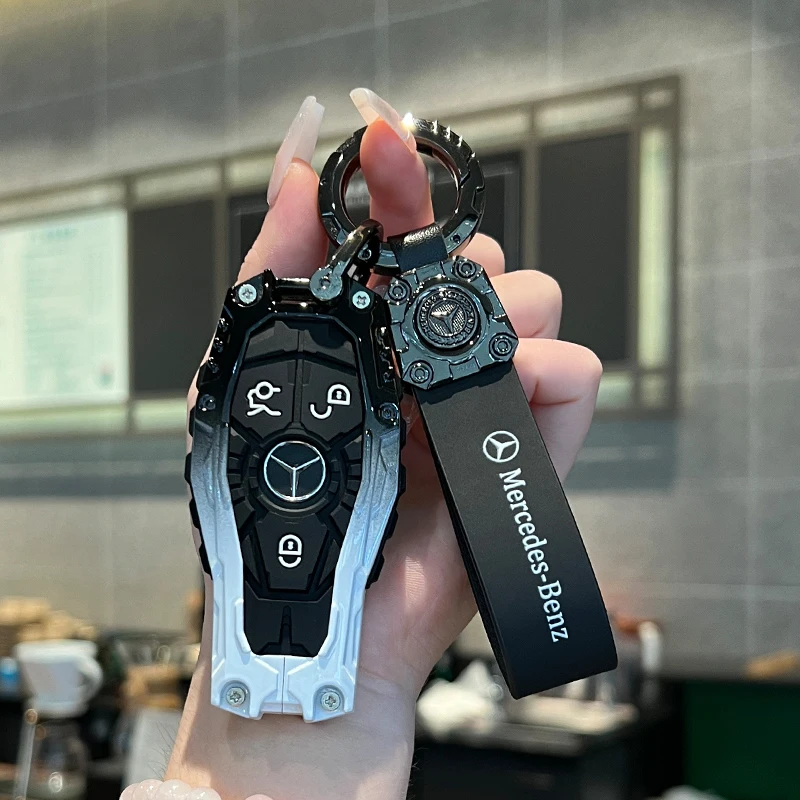 غطاء مفتاح السيارة فوب شل لمرسيدس بنز A B C E Class GLS GLA GLK GLC CLS CLA AMG W204 W205 W212 W463 W176
