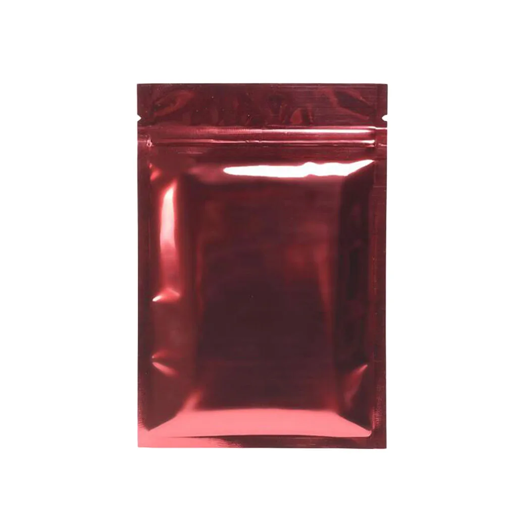 

100 Pcs Colorful Aluminum Foil Bag Packaging Bags Food Storage Pouches Zipper Zealed