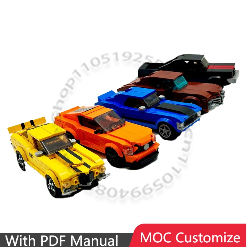 

Набор из 1175 деталей: Суперкар и Мускул-кар # 4 модульных конструктора MOC: креативный дизайн, игрушка-конструктор для самостоятельной сборки, подарок на день рождения