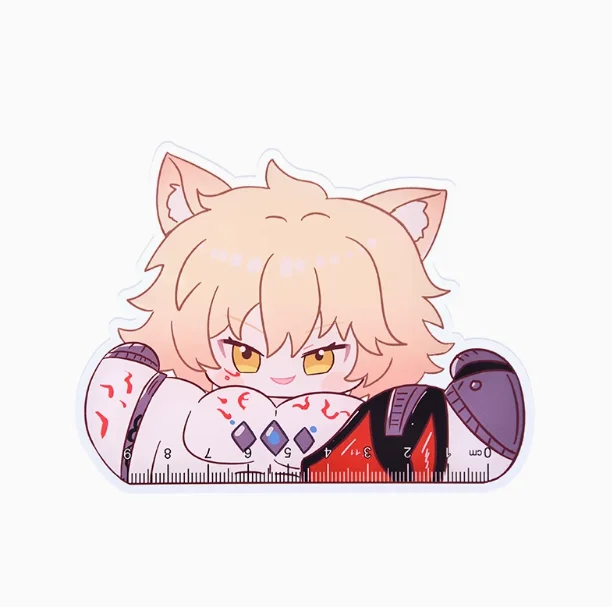 Anime Honkai: Star Rail Mydei Acrylic Triangular Ruler Student Stationery Props Straightedge Gifts