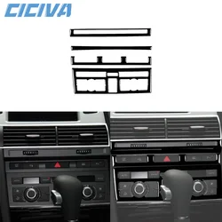 For Audi A6 S6 C6 2005-2011 Piano Black Centre radio CD air conditioning control panel Car inside Trim Accessories Sticker