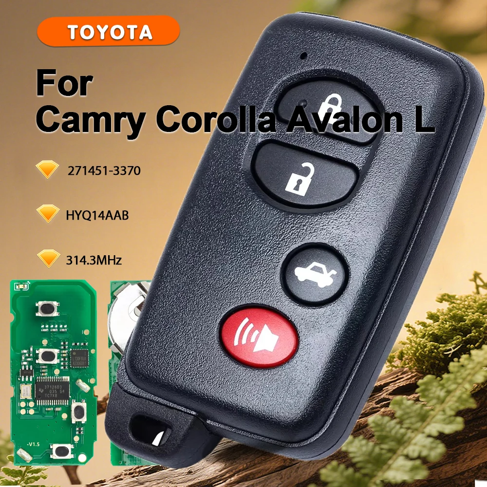 

KEYECU for Toyota Camry Corolla Avalon L 271451-3370 E , HYQ14AAB Keyless Smart Remote Key 314.3MHz