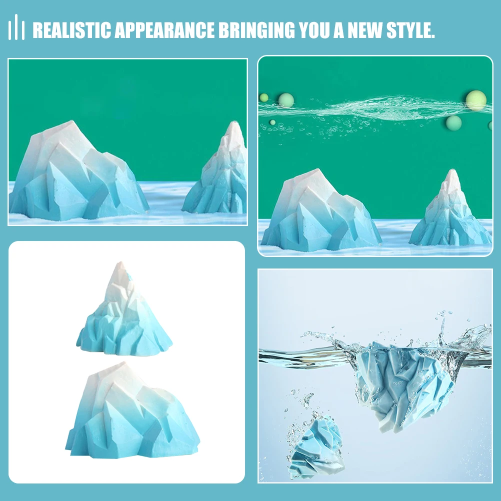 فيض الديكور 2 مجموعات صغيرة Floeberg نموذج بولي كلوريد الفينيل زخرفة صغيرة خزان الأسماك الجبال مناسبة جميع الأحجام مستقر أسفل صغير #6