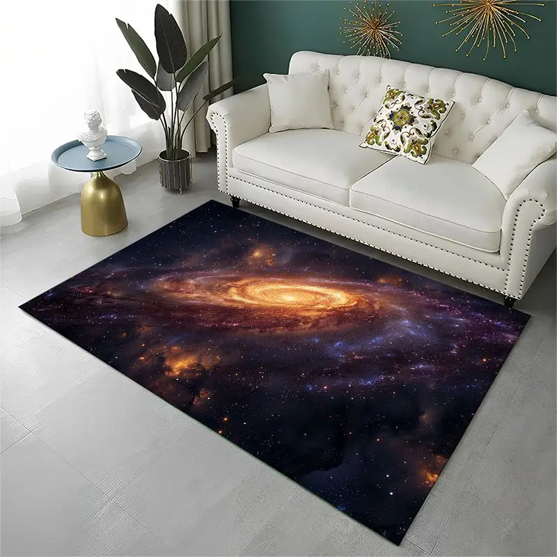 Dream Universe Galaxy Space Stars Black Hole Milky Way Large Area Rug Non-slip Carpet for Bedroom Living Room Sofa Floor Mat - view 4