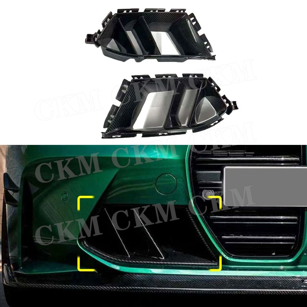 

Front Bumper Side Air Vent Cover For BMW G80 M3 G82 G83 M4 2021+ Dry Carbon Fiber Car Fog Cover Decorative Body Kits R Style FRP