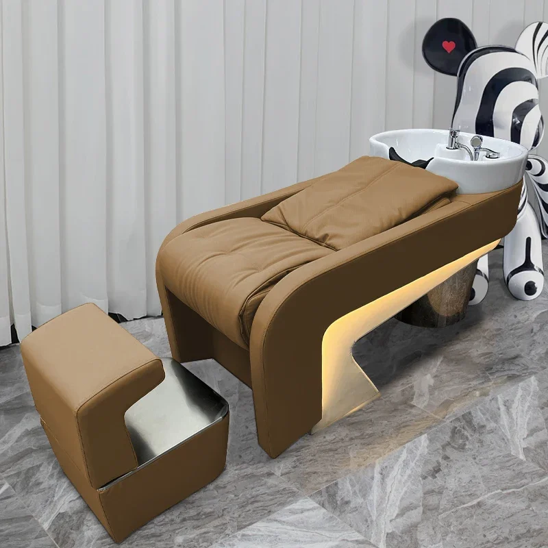 Lavabo per capelli Letto Shampoo Headspa Pedicure Attrezzatura economica per spa Lavabi Parrucchiere Chaise Salon De Coiffure Sedia da salone
