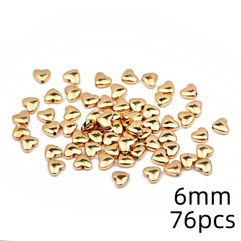 Natürliche 14 Karat vergoldete Hämatit Stein runden Pfeil Herz Stern Spacer Perlen für Schmuck Armband Halskette machen DIY Accessoires – Detail 2