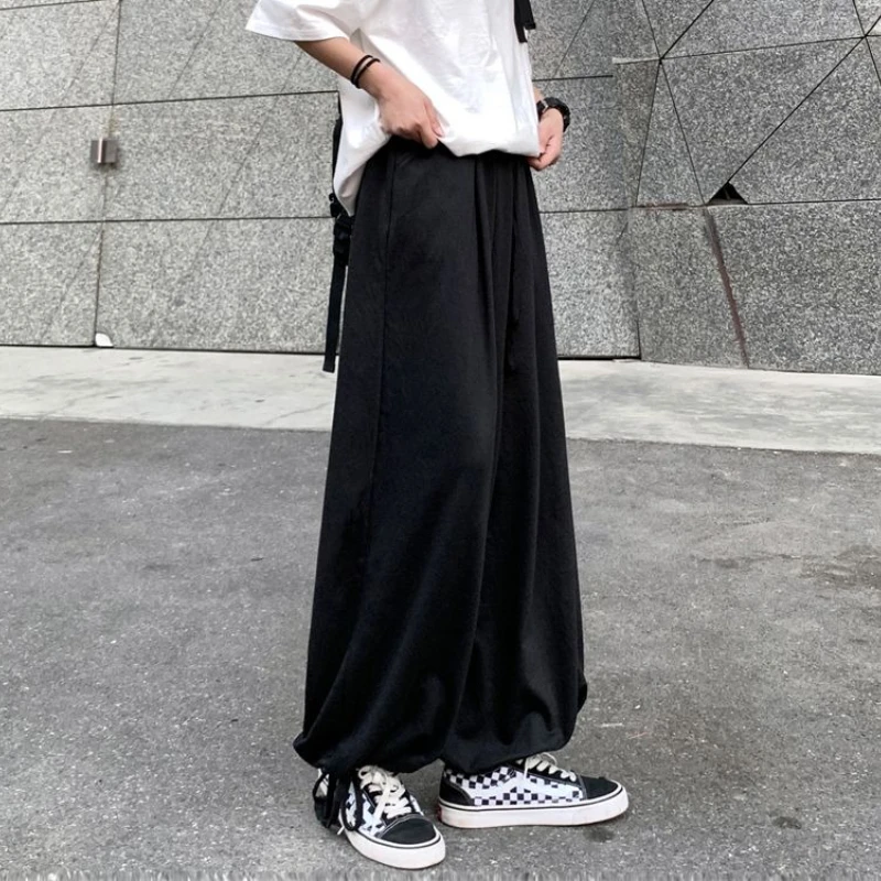 

Свободные винтажные спортивные брюки-фонарики с широкими штанинами и эластичными манжетами, унисекс, для повседневной носки и студенческих образов