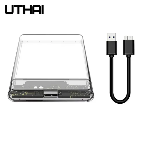 Imagen 2 del producto La carcasa de disco duro SATA SSD serie UTHAI G06 de 2,5 pulgadas admite carcasa de disco duro externo móvil transparente de 6TB