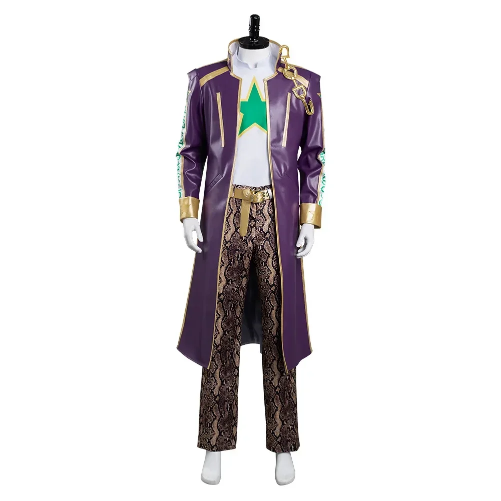 JoJo's Bizarre Adventure Stone Ocean Anime Cosplay Costume Kujo Jotaro Men's Adult Unisex High-Quality Polyester Jacket