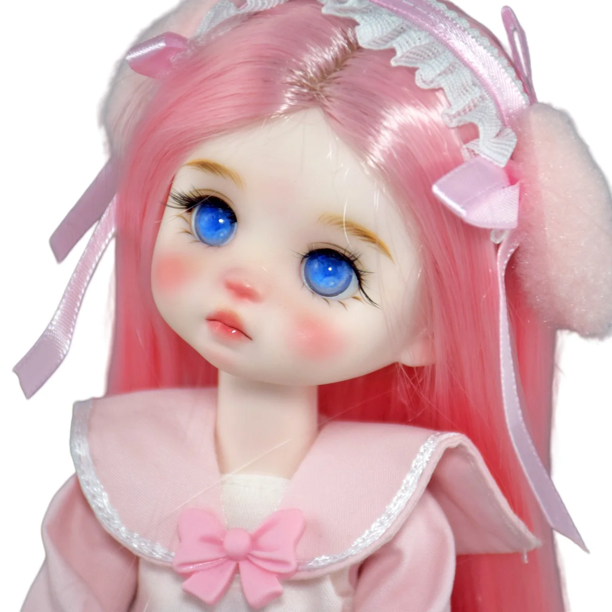 

YUTOTUE 12 inch Height Girl Doll Blue Eyes Makeup Face Straight Wigs Dress Shoes Lifelike Kids Toy Gift