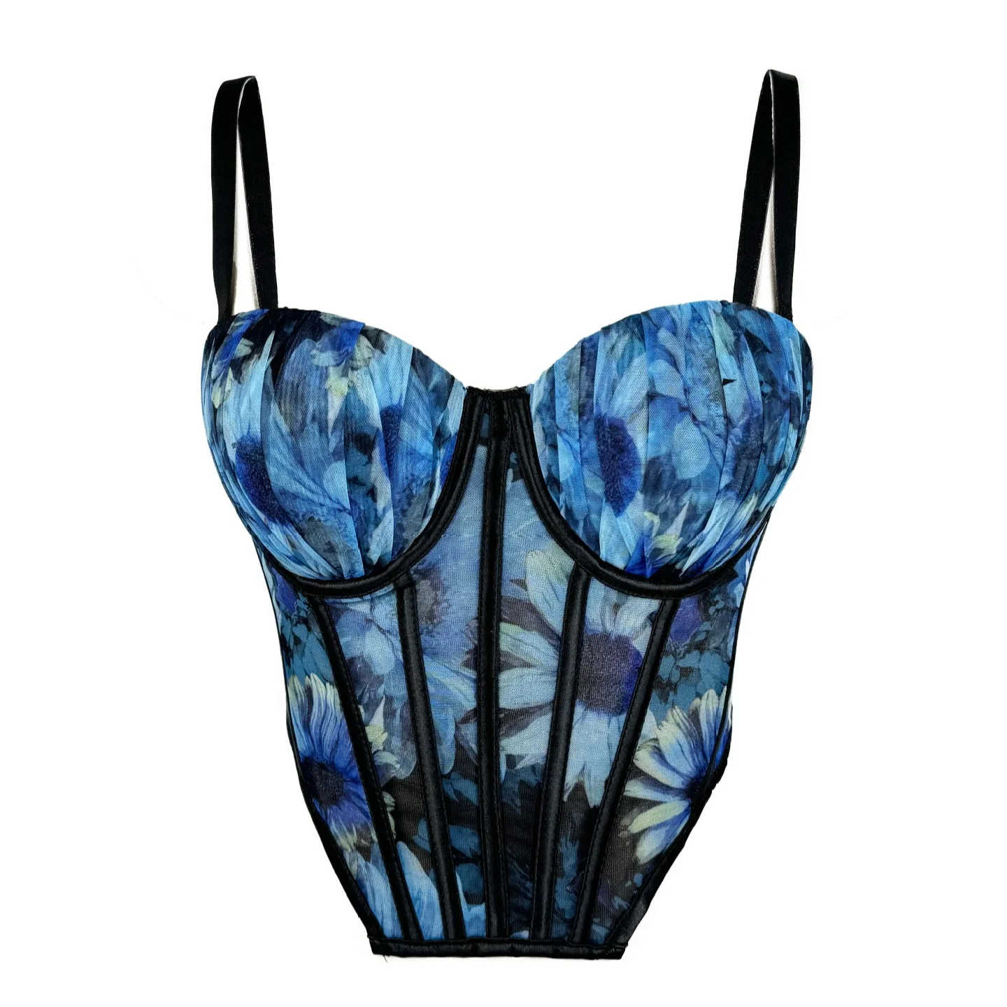 

Sexy Floral Print Fibone Innerwear Small Strap Knitted Tube Top for Women Cross-Border Autumn Winter Outerwear