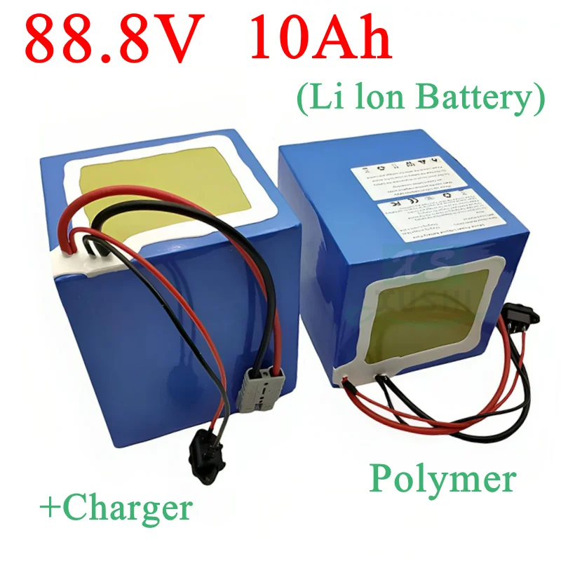 

XS High Power Polymer Li-Ion Battery 88.8V 10Ah lithium battery pack with BMS For EV HEV scooter +100.8V 5A charger