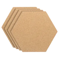 2-8Pc Hexagon Cork Stickers DIY Decorative Postcard Wall Cork Board Bulletin Board Message Board Self Adhesive Display Corkboard