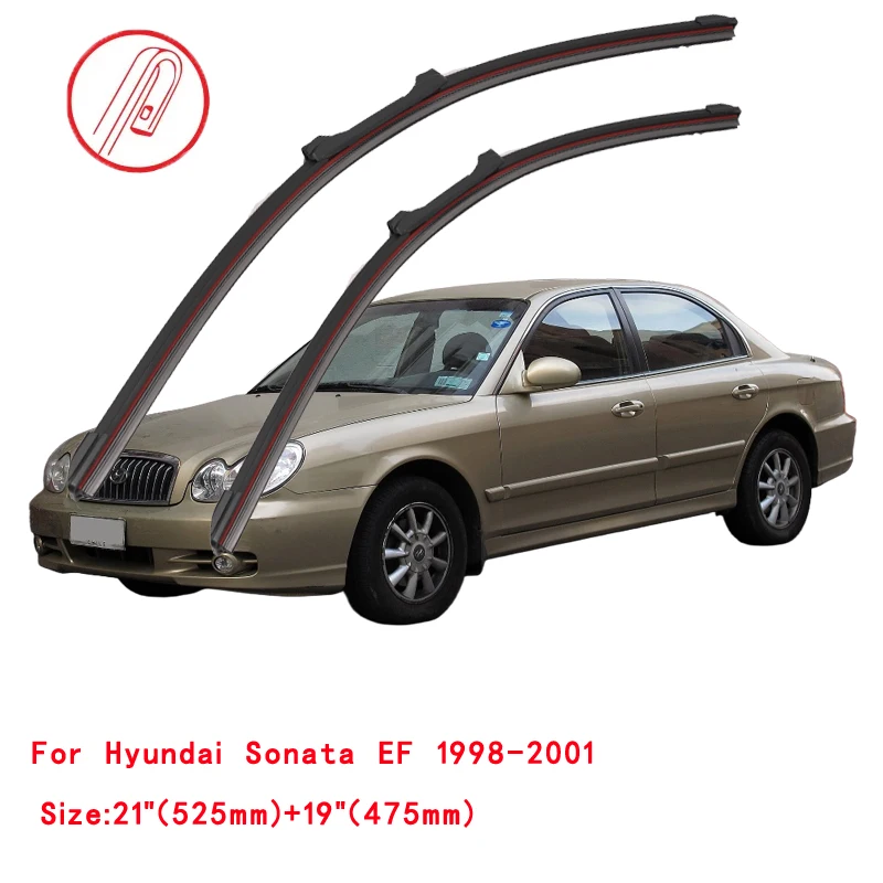 Limpiaparabrisas de goma doble para Hyundai Sonata YF LF DN8 Sedan Saloon 2009 2010 2012 2014 2015 2016 2018 2019 2022