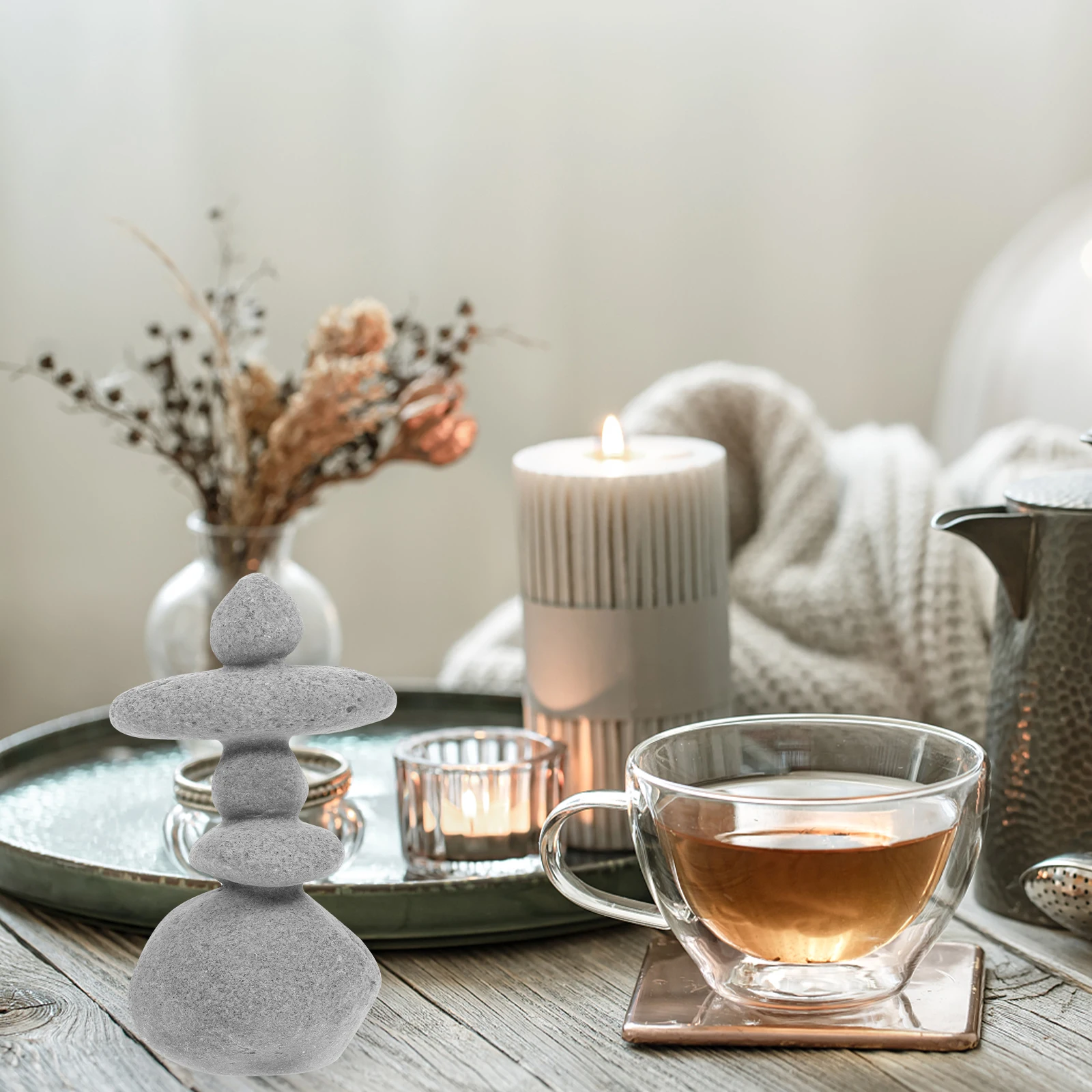 

Stone Rock Ornament Resin Stacking Simulation Garden Decor Micro Landscape Accessory Tank Flowerpot Landscaping Desktop