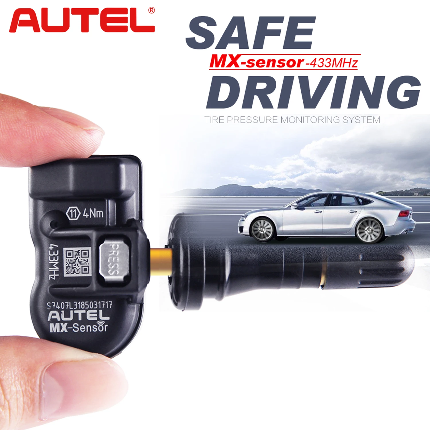 AUTEL TPMS Sensor-433Mhz Adaptation TS501 TS508 Programmable Vehicle Car Accessories Sensor de autopartes