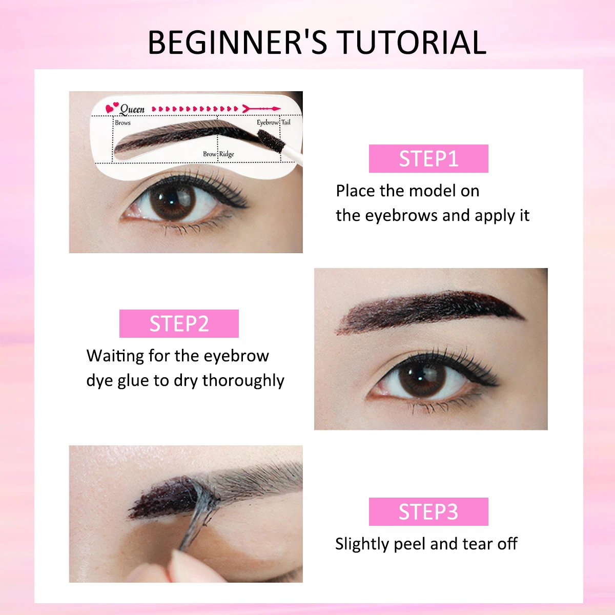 Color-Stay Peel-Off-Brauen gel: wasserdicht, schweiß resistent, mit einem drei dimensionalen, natürlichen Look und definierten, wilden Brauen
