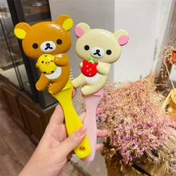 R-Rilakkuma 에어 쿠션 빗, 엉킨 헤어 빗, 헤어 브러시 마사지, 정전기 방지, 젖은 곱슬 헤어 브러시, 이발사 스타일링 도구