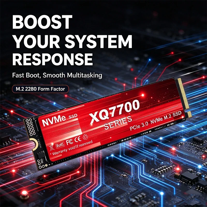 Original XQ7700 PCIe3.0 M.2 NVMe SSD 1TB 2TB 4TB High-speed SSD Internal Solid State Drive M2 2280 SSD for Content Creators